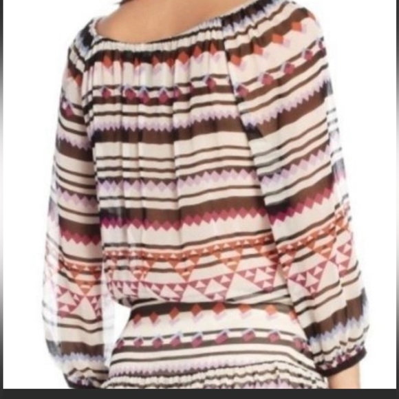 BCBGMAXAZRIA Small
Rory Multicolor Silk Peasant Dress - Picture 5 of 7